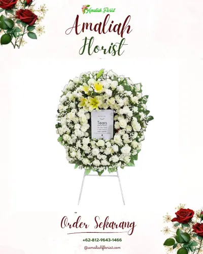 Krans Bunga Duka Cita di Jayanti